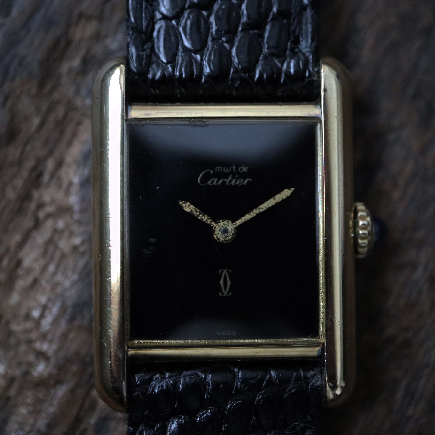 CARTIER_MUST DE TANK_SM CASE_plain black