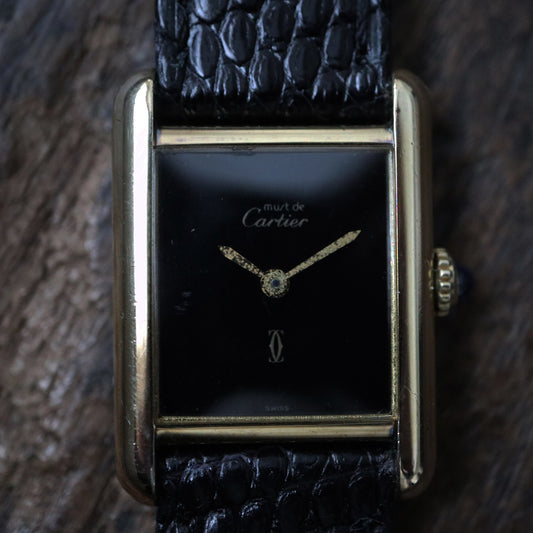 CARTIER_MUST DE TANK_SM CASE_plain black