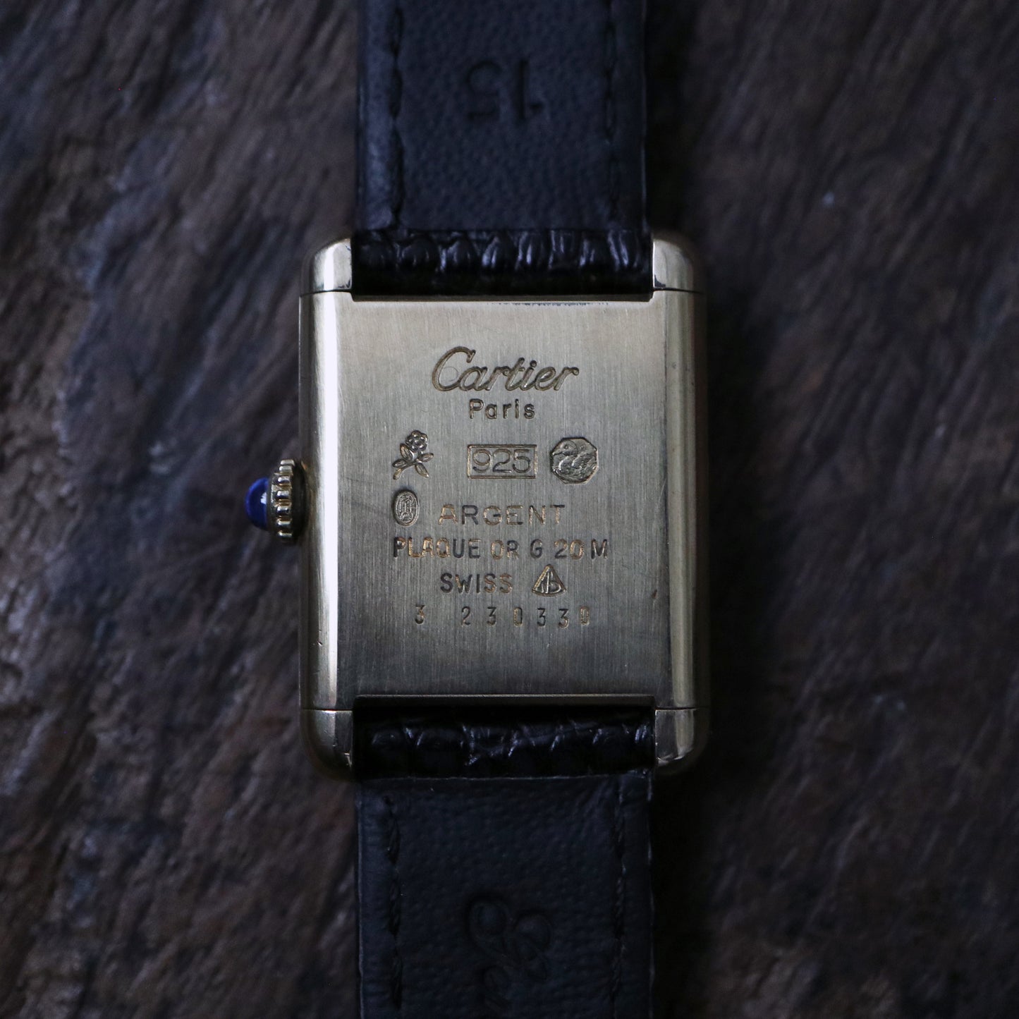 CARTIER_MUST DE TANK_SM CASE_plain black