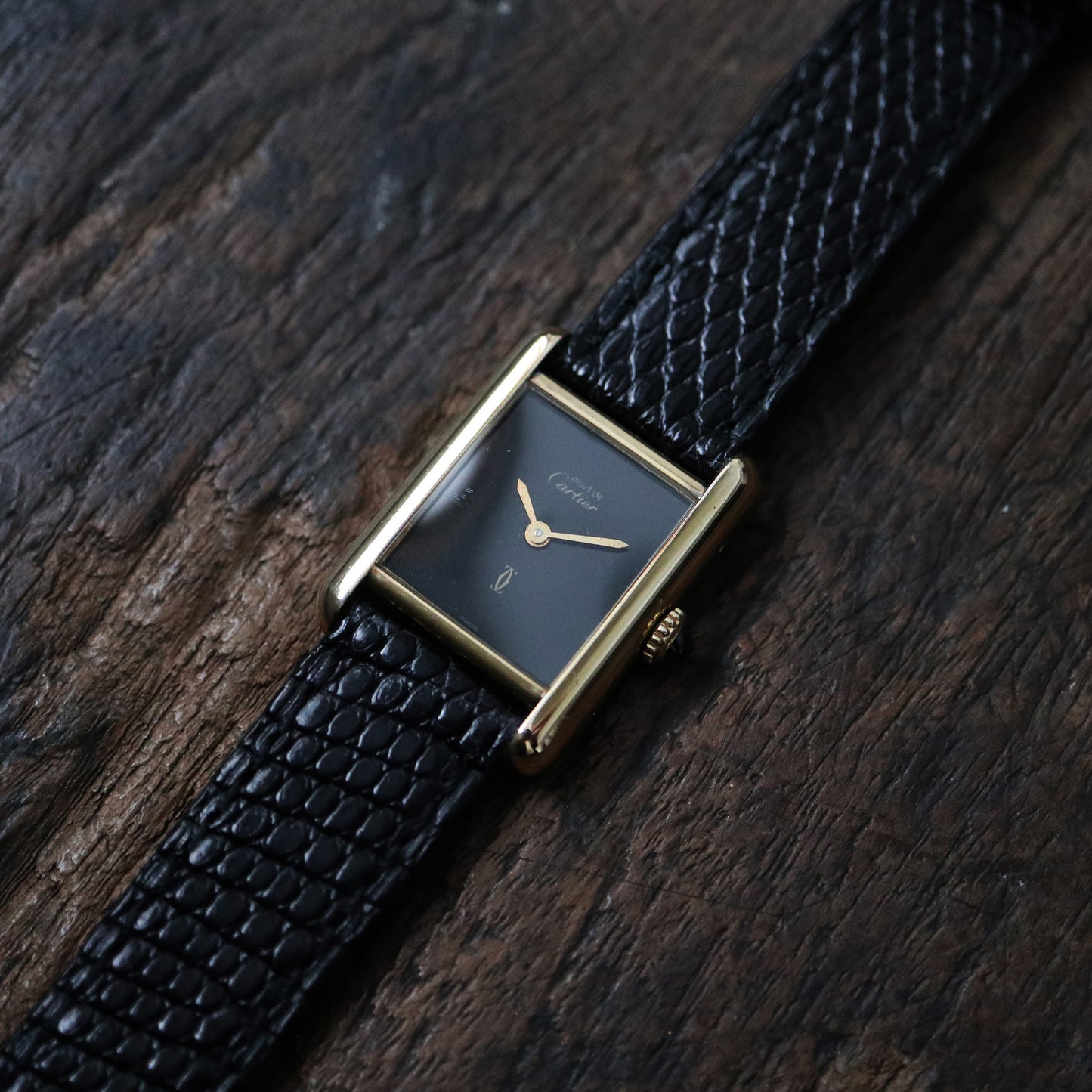 CARTIER_MUST DE TANK_SM CASE_plain black