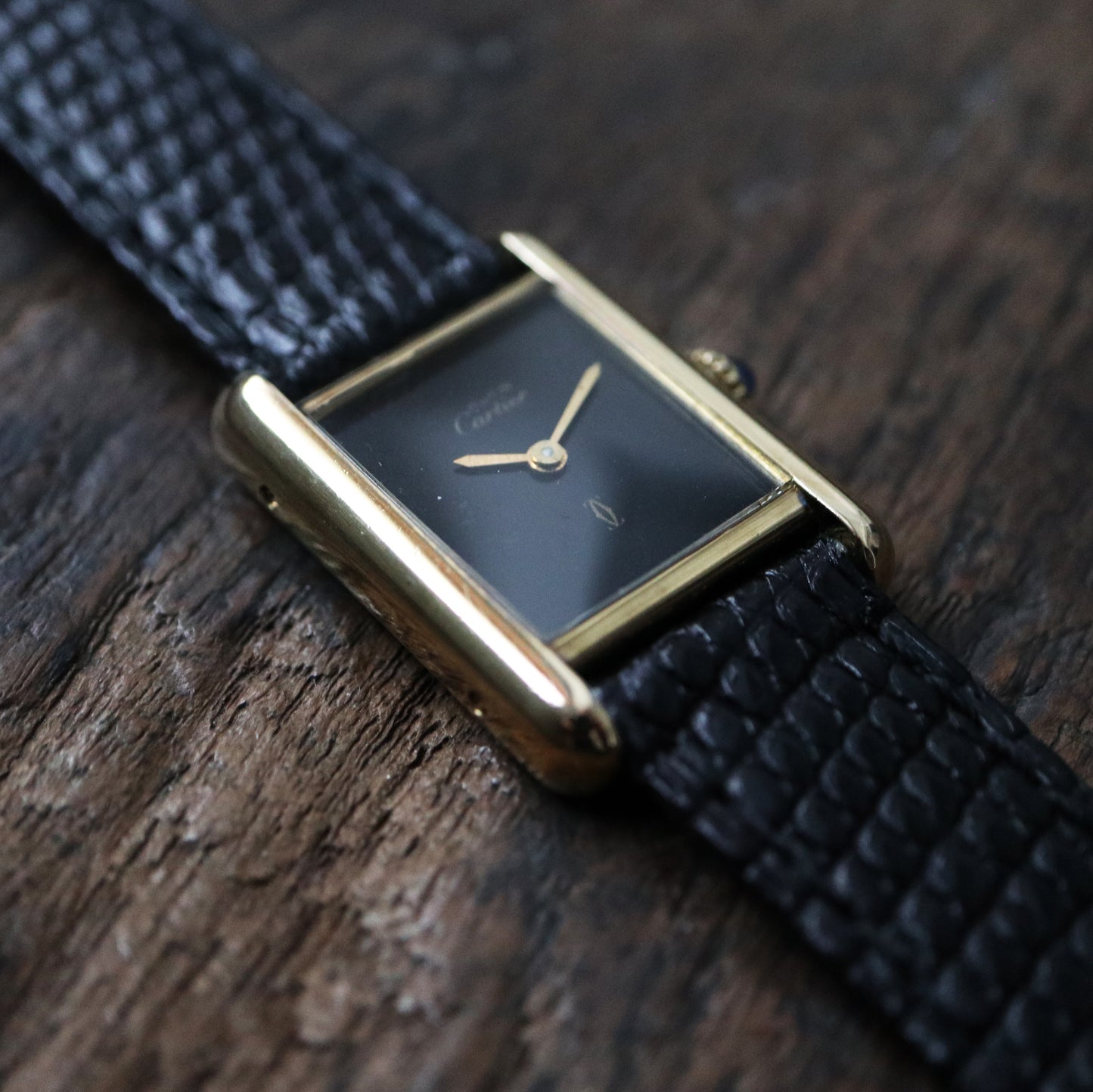 CARTIER_MUST DE TANK_SM CASE_plain black