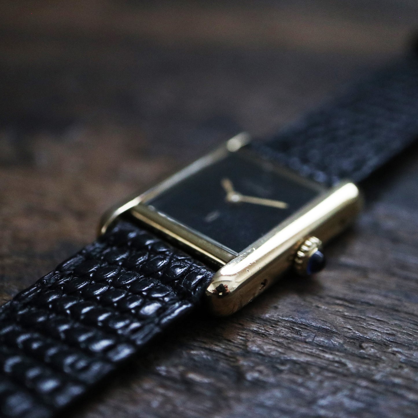 CARTIER_MUST DE TANK_SM CASE_plain black