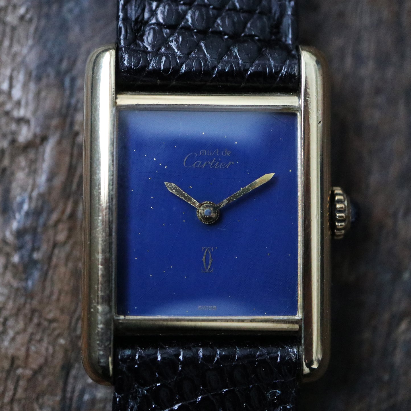 CARTIER_MUST DE TANK_SM CASE_plain blue_Ladies