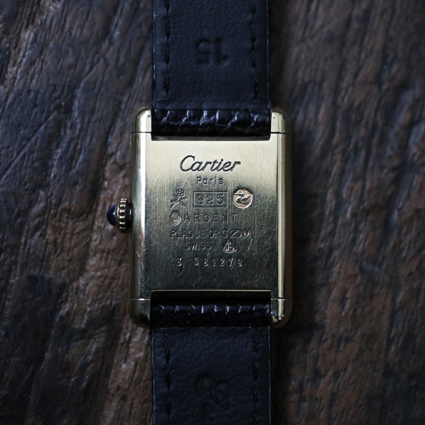 CARTIER_MUST DE TANK_SM CASE_plain blue_Ladies