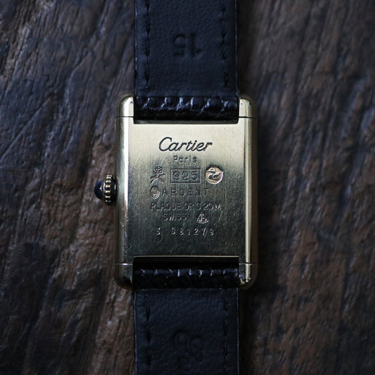 CARTIER_MUST DE TANK_SM CASE_plain blue_Ladies