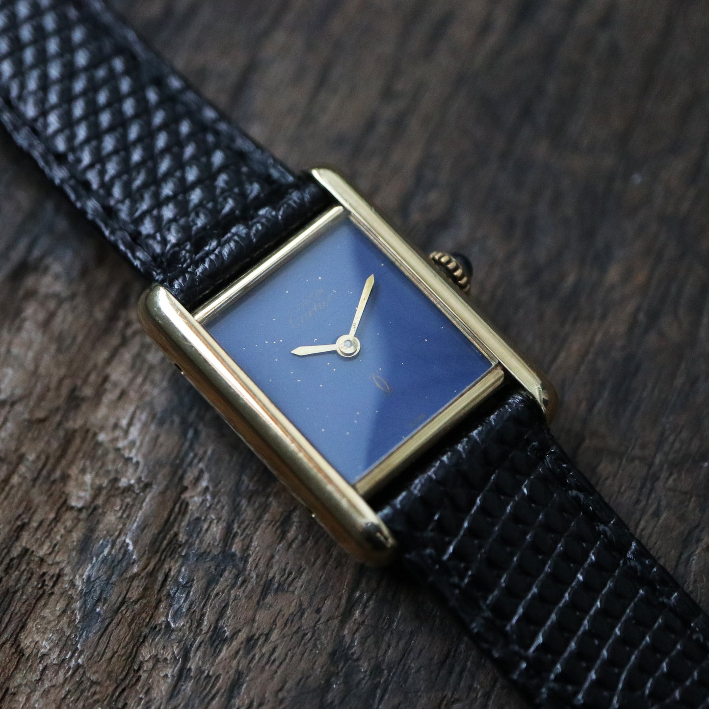 CARTIER_MUST DE TANK_SM CASE_plain blue_Ladies