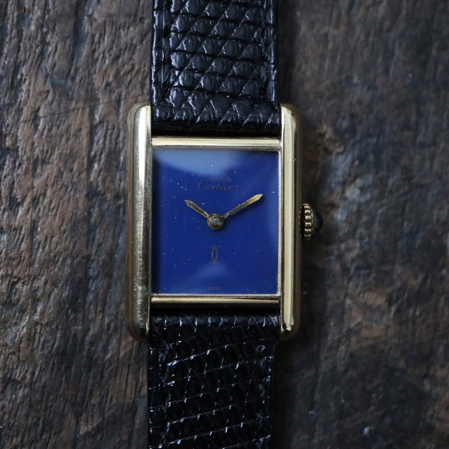 CARTIER_MUST DE TANK_SM CASE_plain blue_Ladies