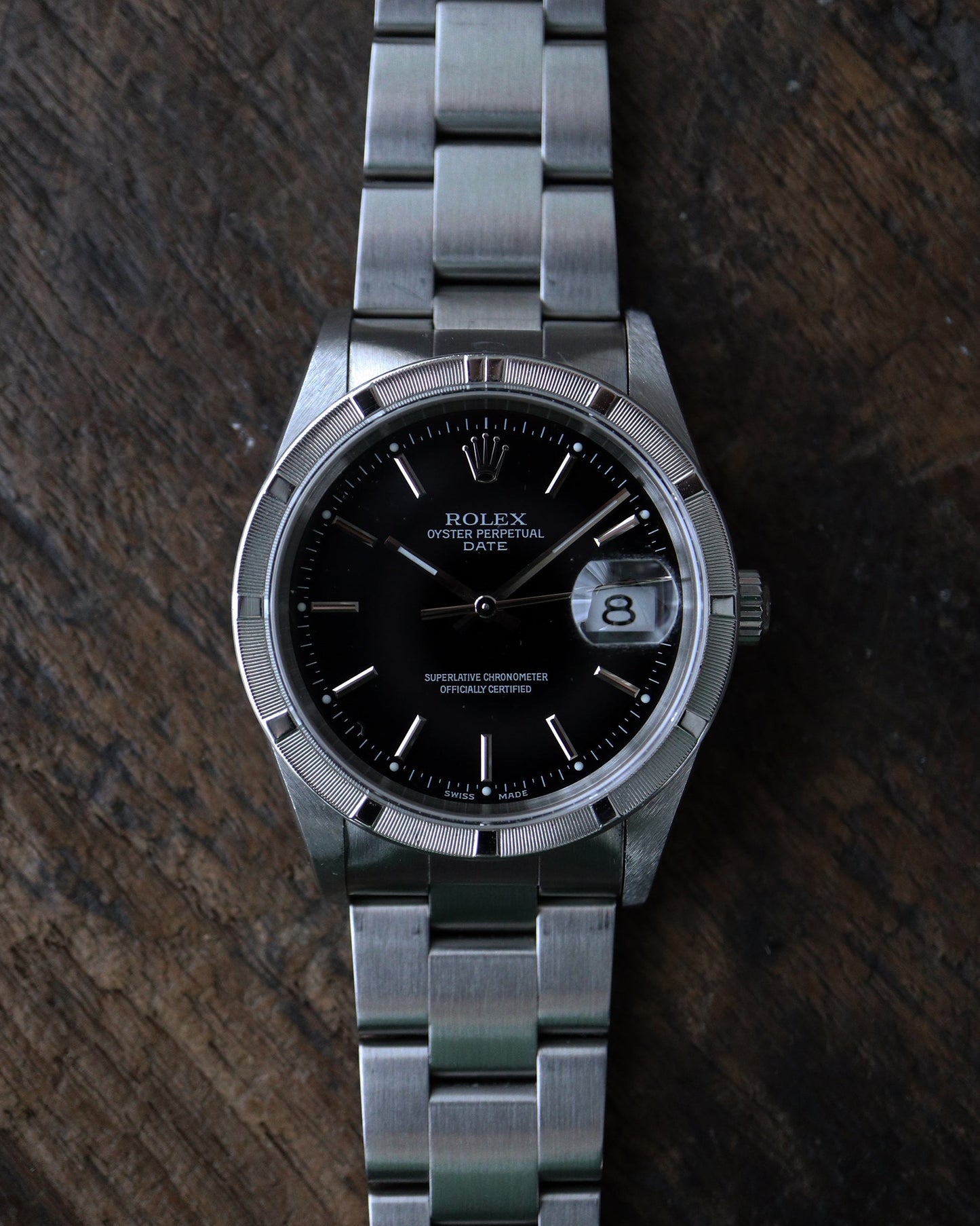 ROLEX_OYSTER PERPETUAL DATE_BLACK DIAL_Ref.15210