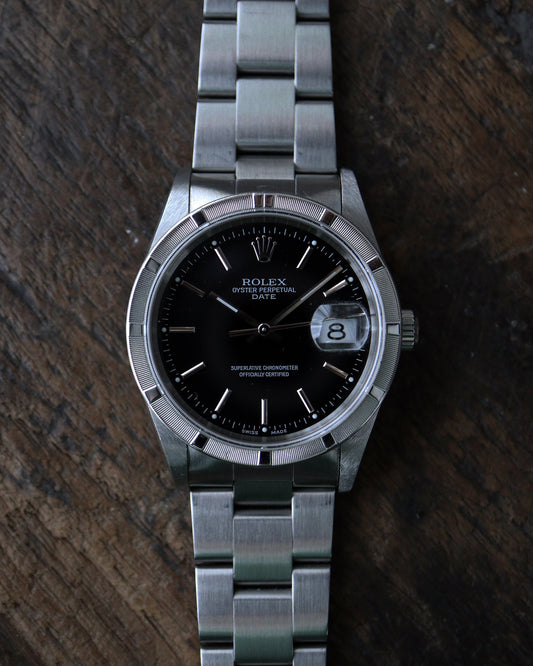 ROLEX_OYSTER PERPETUAL DATE_BLACK DIAL_Ref.15210