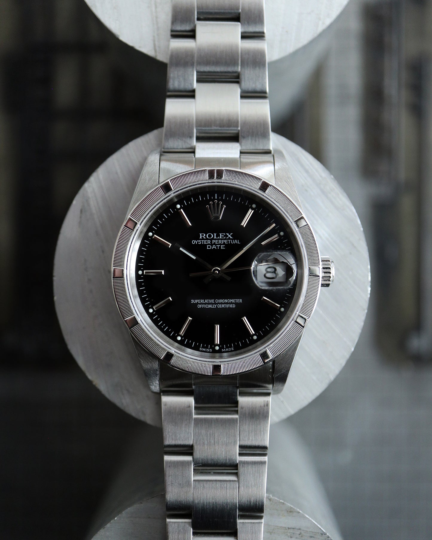ROLEX_OYSTER PERPETUAL DATE_BLACK DIAL_Ref.15210