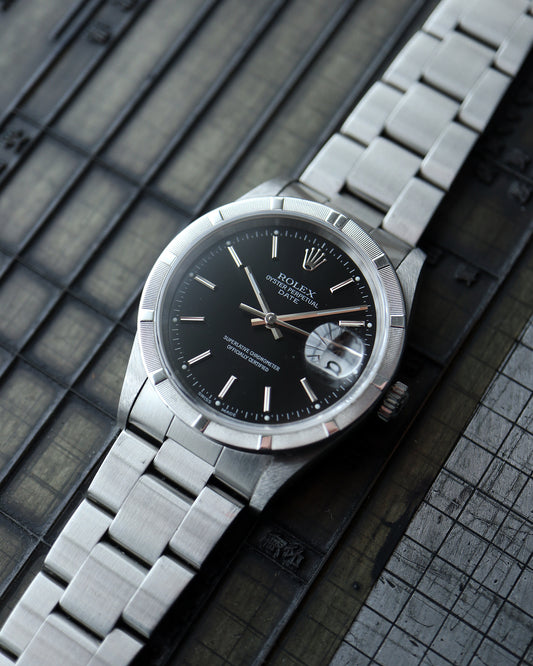 ROLEX_OYSTER PERPETUAL DATE_BLACK DIAL_Ref.15210