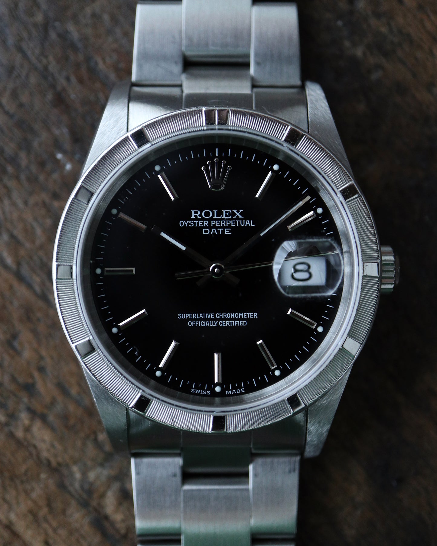 ROLEX_OYSTER PERPETUAL DATE_BLACK DIAL_Ref.15210