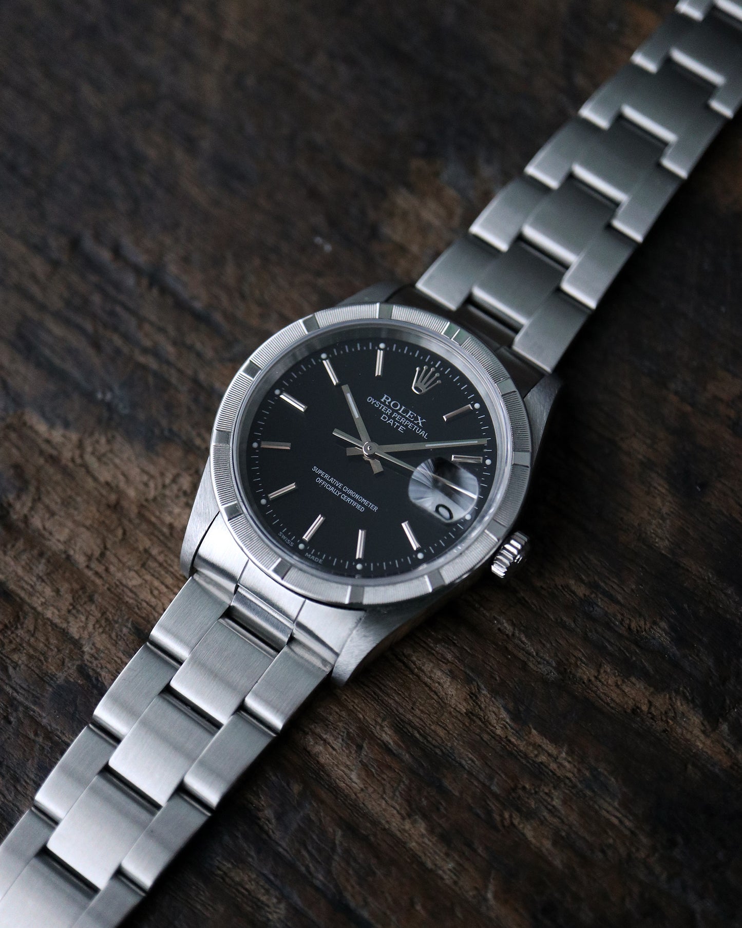 ROLEX_OYSTER PERPETUAL DATE_BLACK DIAL_Ref.15210