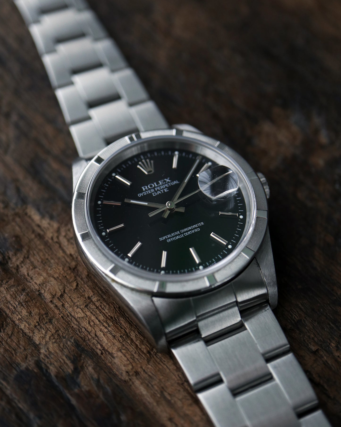 ROLEX_OYSTER PERPETUAL DATE_BLACK DIAL_Ref.15210