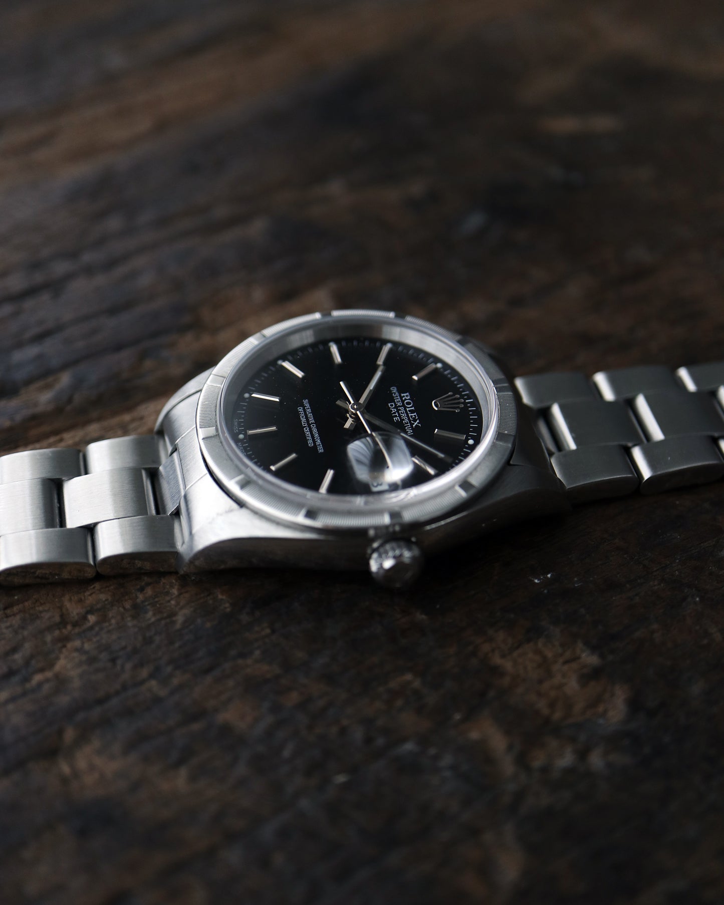 ROLEX_OYSTER PERPETUAL DATE_BLACK DIAL_Ref.15210