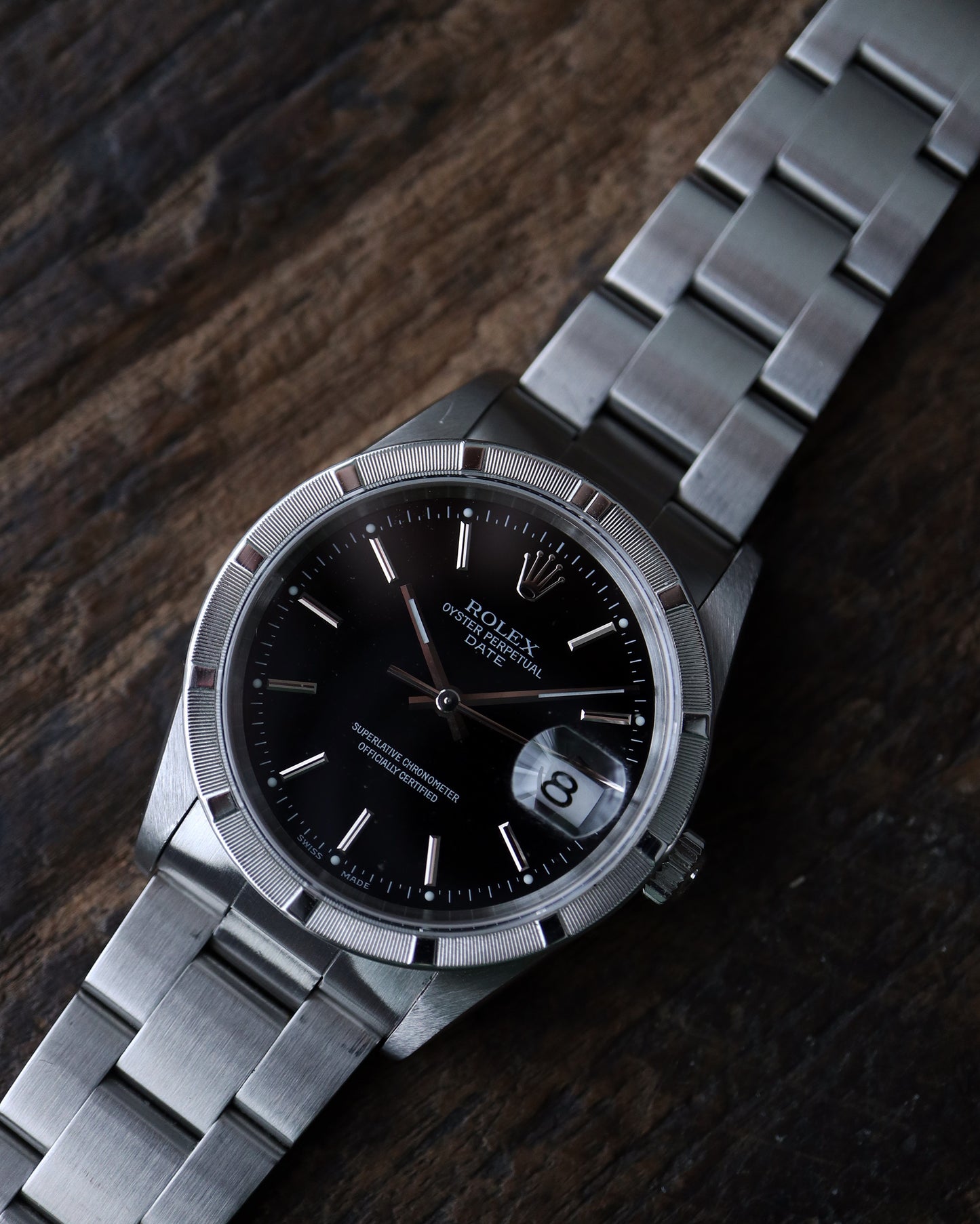 ROLEX_OYSTER PERPETUAL DATE_BLACK DIAL_Ref.15210