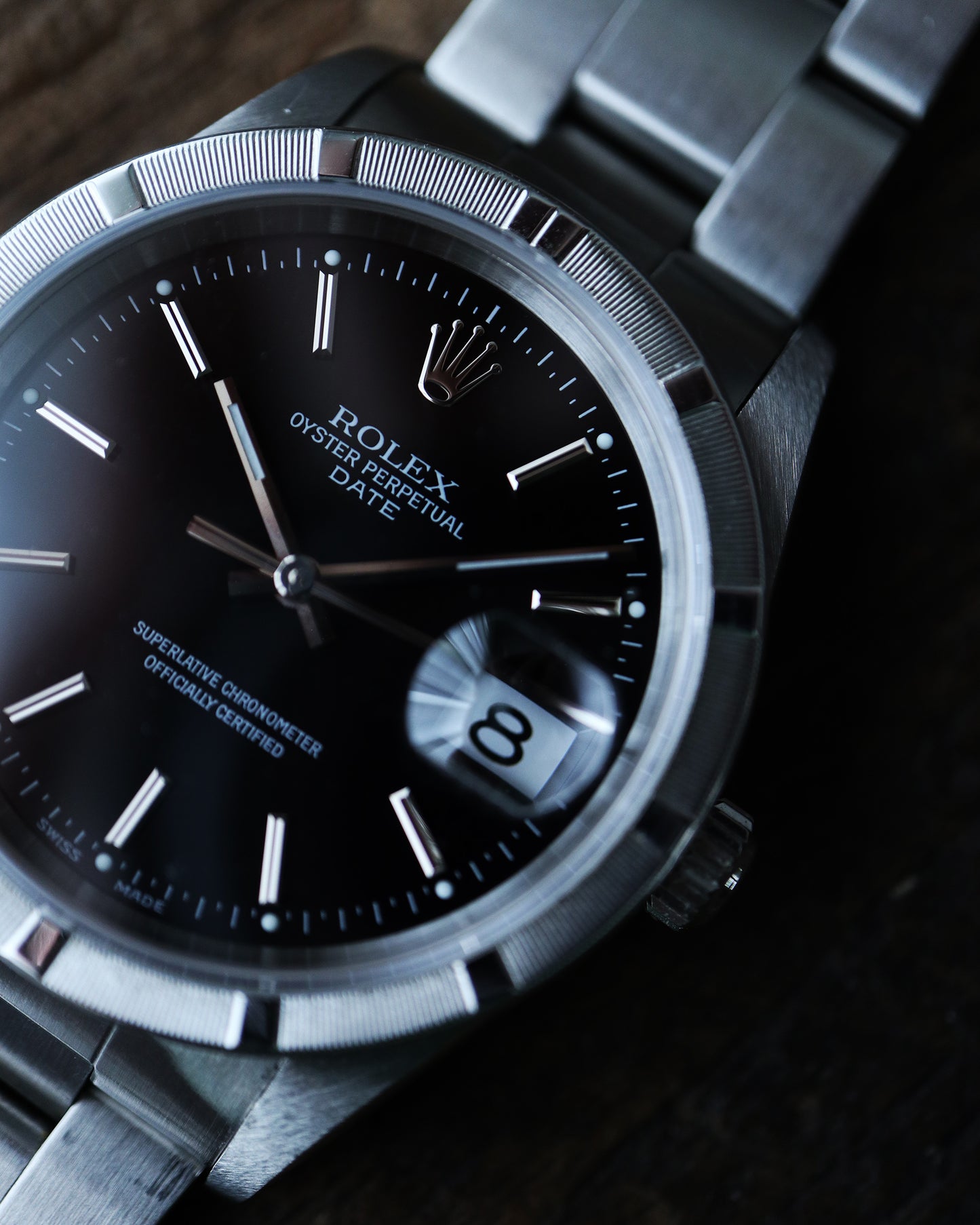 ROLEX_OYSTER PERPETUAL DATE_BLACK DIAL_Ref.15210