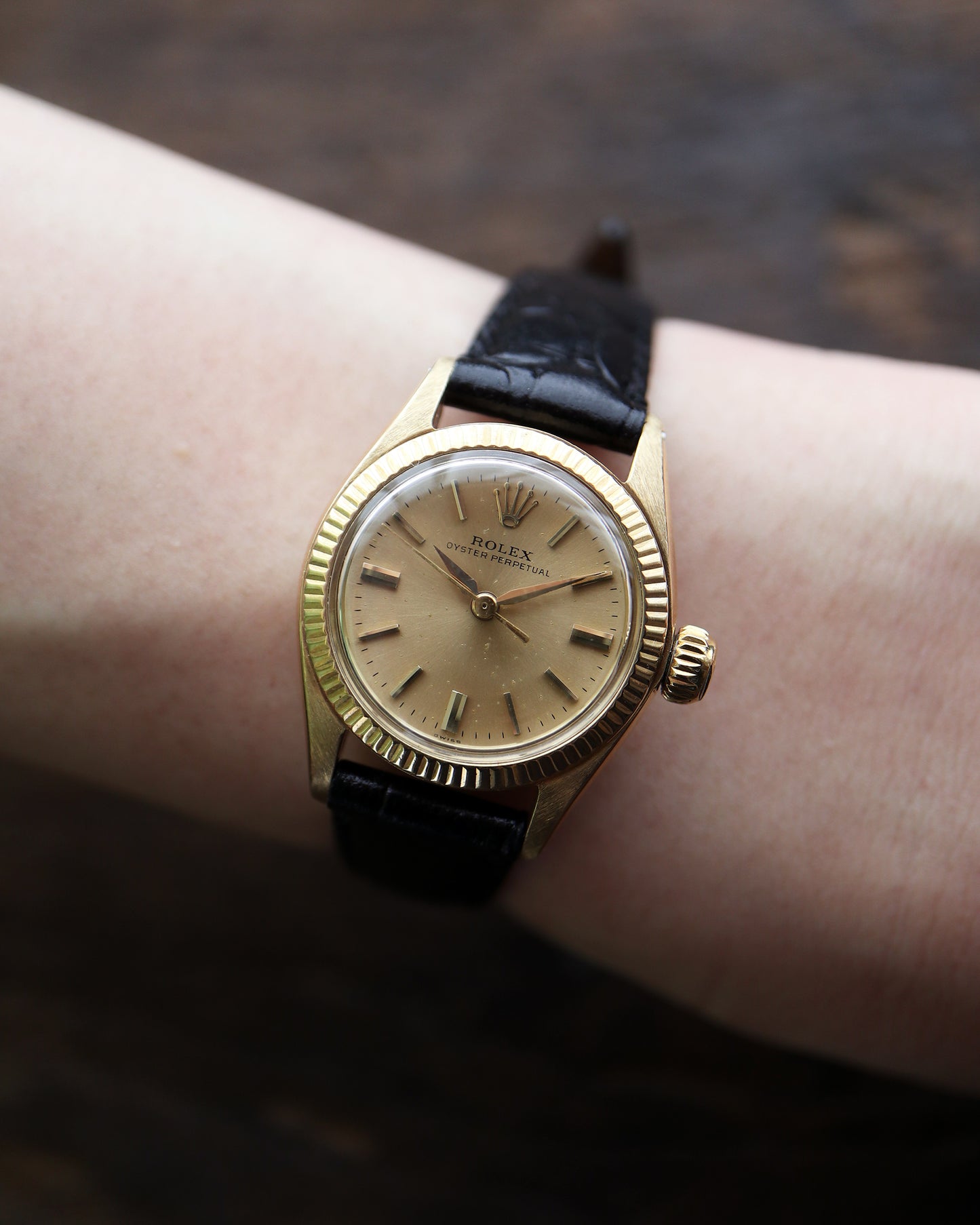 ROLEX_OYSTER PERPETUAL_Ref.6619_14K GOLDCASE_Ladies